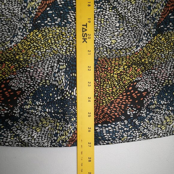 NWT Danier Ladies Size 8 Blue Combo Lined A-Line Midi Length Skirt - Picture 11 of 11